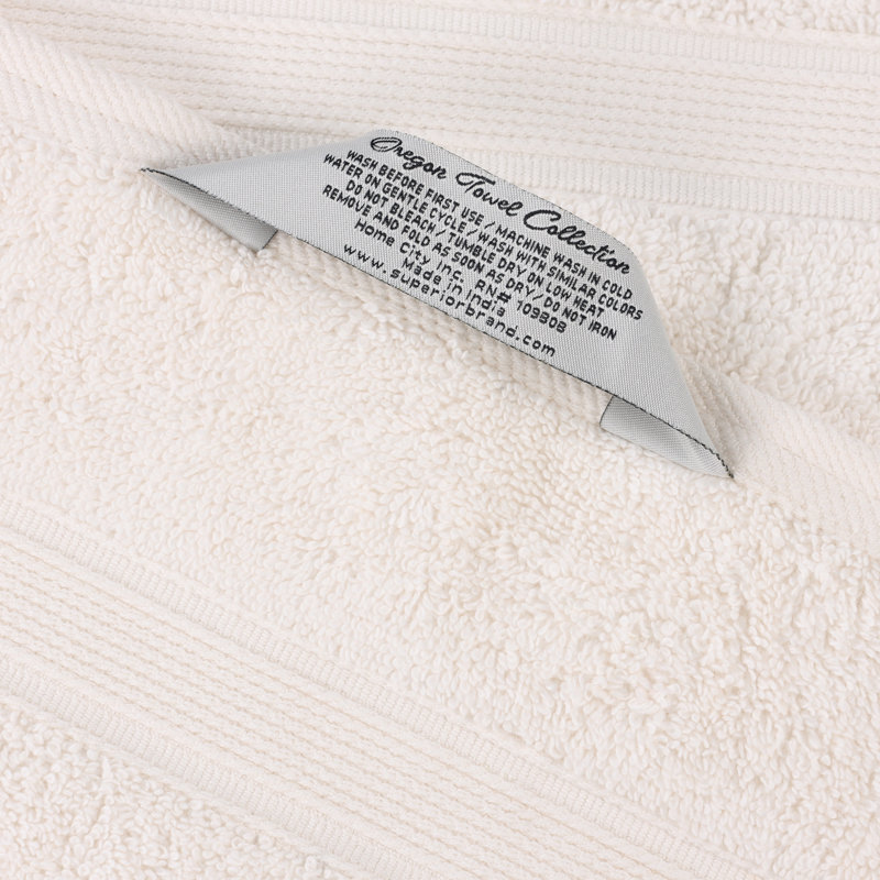 Blue Nile Mills Pure Earth Organic Cotton Face Towels, Set Of 12, Ivory