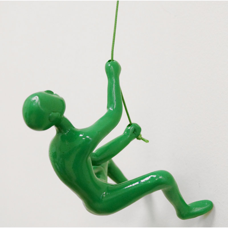 Billie-Jean Climbing Man Wall Art, Green