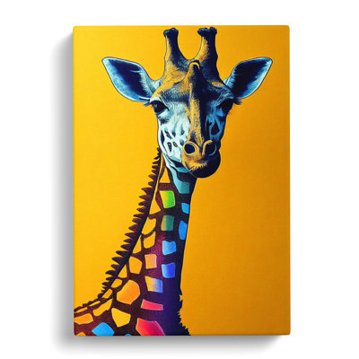CAN-V0523-1071X Giraffe Crayon - Wrapped Canvas Print