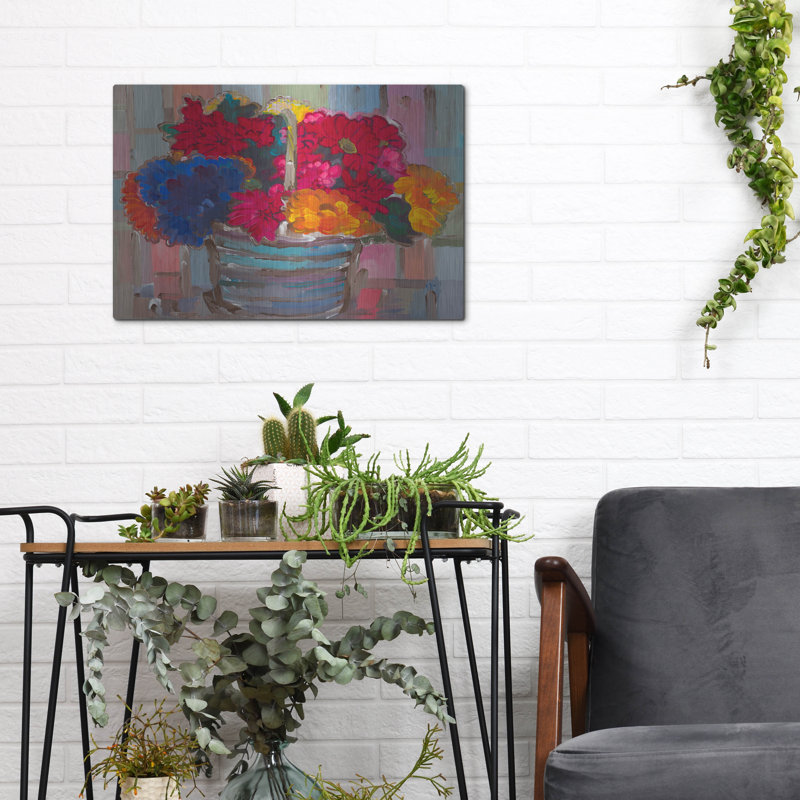 "Panier de fleurs II" par Hooshang Khorasani, H 12 po x l 16 po