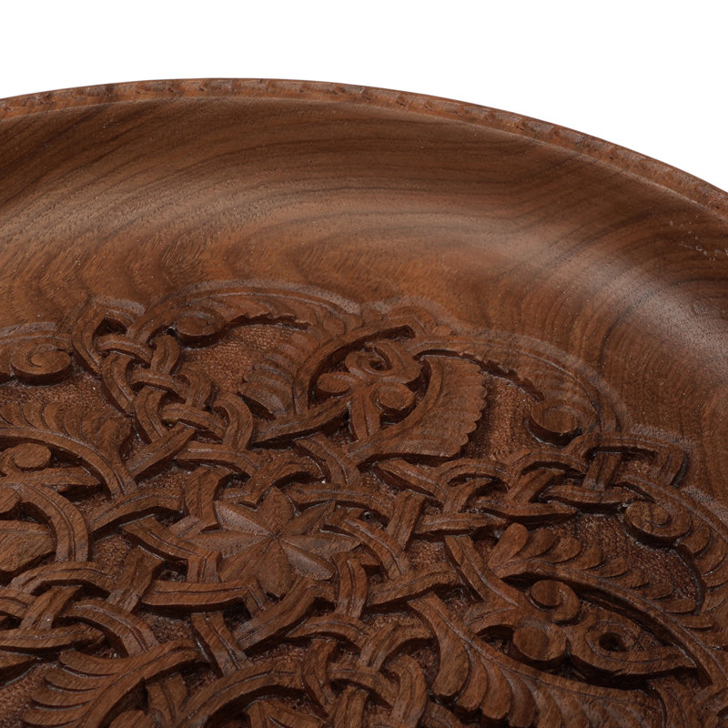  Assiette décorative en bois faite à la main