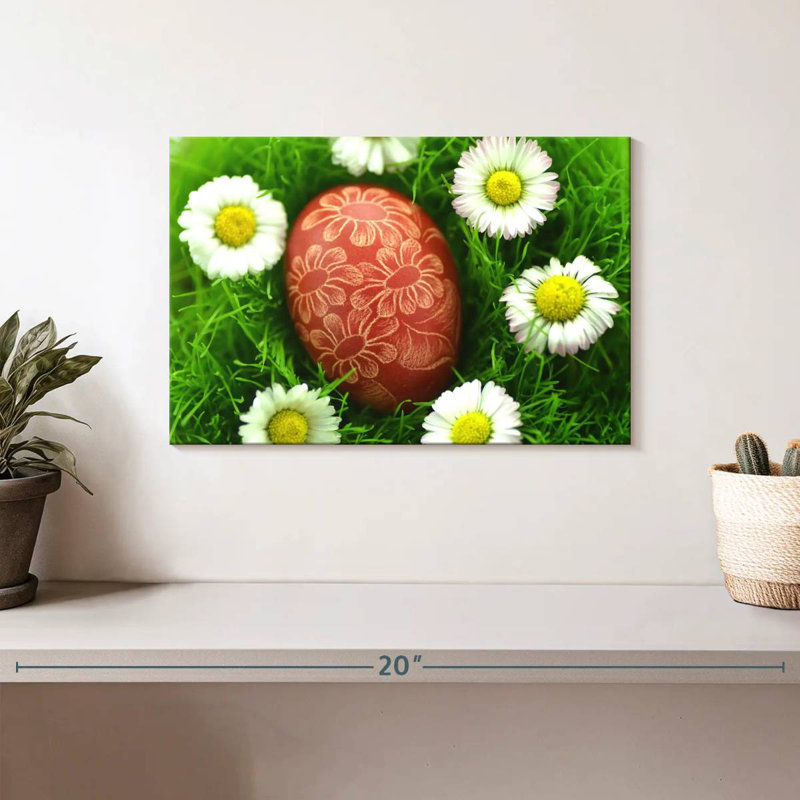 Lelend Floral Easter Egg, 8" H x 12" W