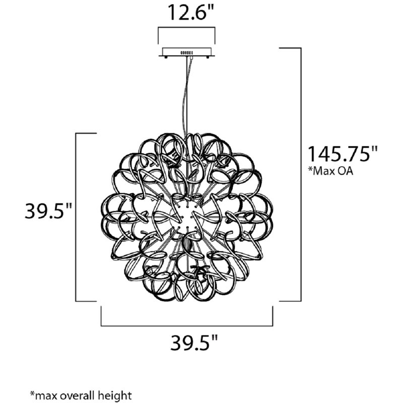 Eckhoff 42 - Light Dimmable LED Globe Chandelier