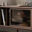 Meuble télé avec verre en rotin de bois-105968771-105968770