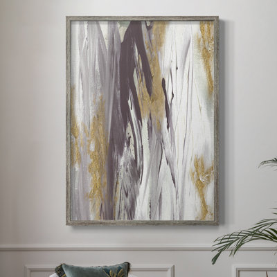 «Tumultous Amethyst I», reproduction encadrée - bois massif