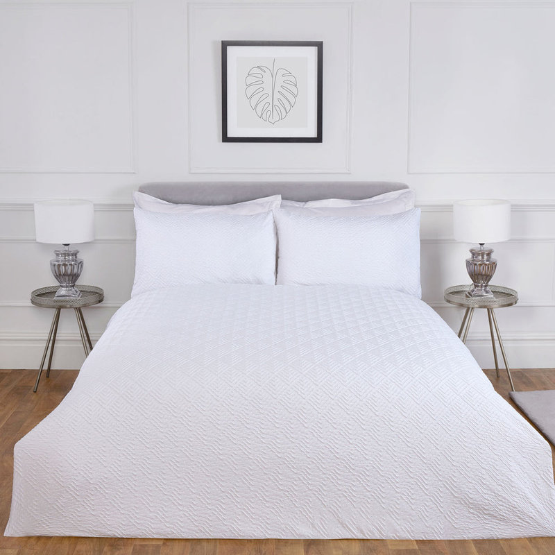 Polyester Solid Colour Duvet Cover Set, Super King Bed (260 x 220 cm)