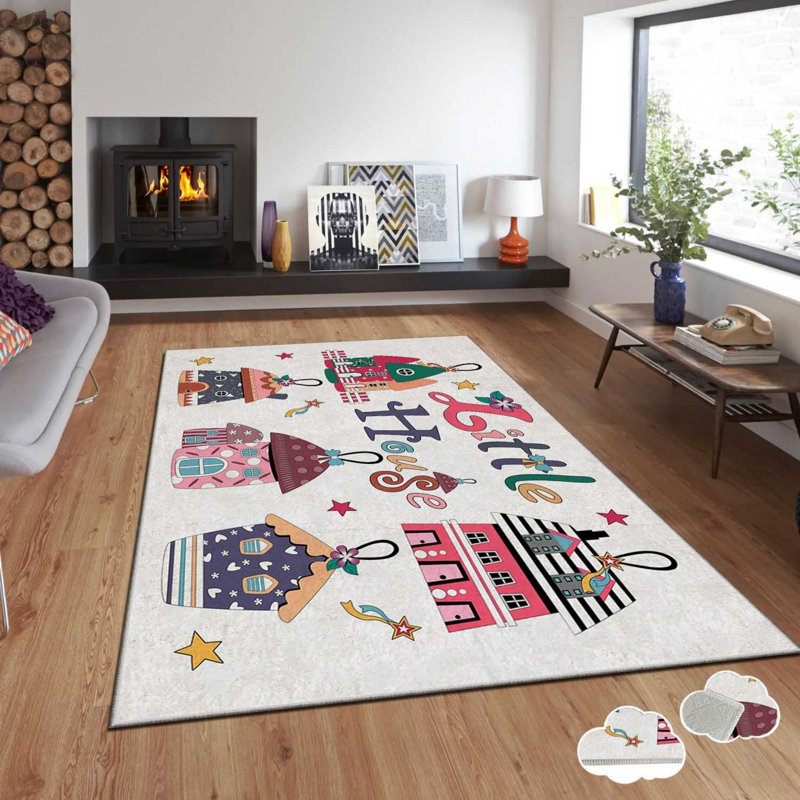 Luxurious Carpet (5.9 x 9.2 ft), 100% Polyester, 740 g/m² | Non-Slip Dot Underside with Laminated Sponge | Easy Clean Velvet Fabric, Digital Printing, 0.08 in Pile Height | Perfect for Living Room & Bedroom Decor