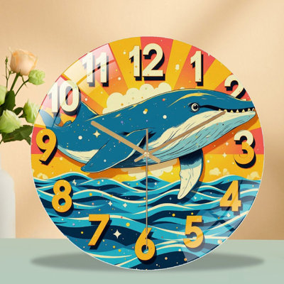 Horloge murale Whale Ocean