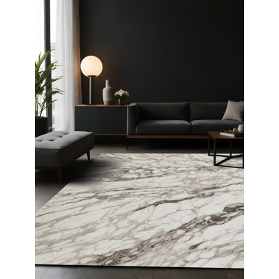 Silky Soft Plush Grey Area Rug
