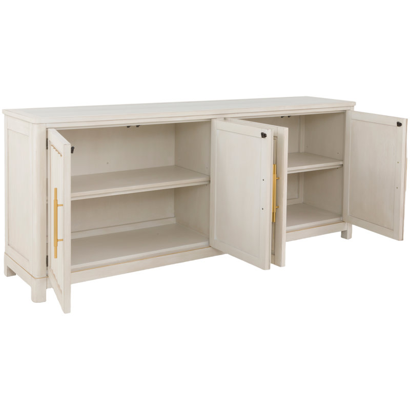 Aria Four Door Credenza in Champagne Mist, Champagne Mist