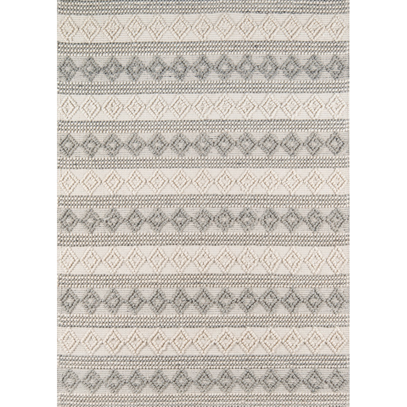 Laileen Viscose Geometric Indoor Rug, Rectangle 6' x 9'