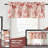 Toile Linen Lined Valance Double Layer Thermal Room Darkening Blackout Window Valance Curtain for Kitchen Bathroom Farmhouse French Country Vintage Printed Pattern Single-297130270-274288578
