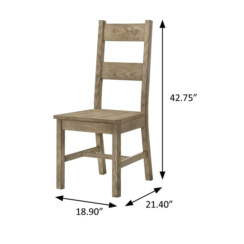 Chaise d'appoint 18,9 po, chêne rustique