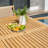 Boisvert Rectangular Acacia Outdoor Dining Table With Umbrella Hole , 59'' in. W 31'' in. D
