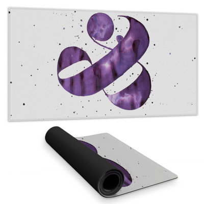 Ampersand purple - 15.75"x31.50" Desk mat