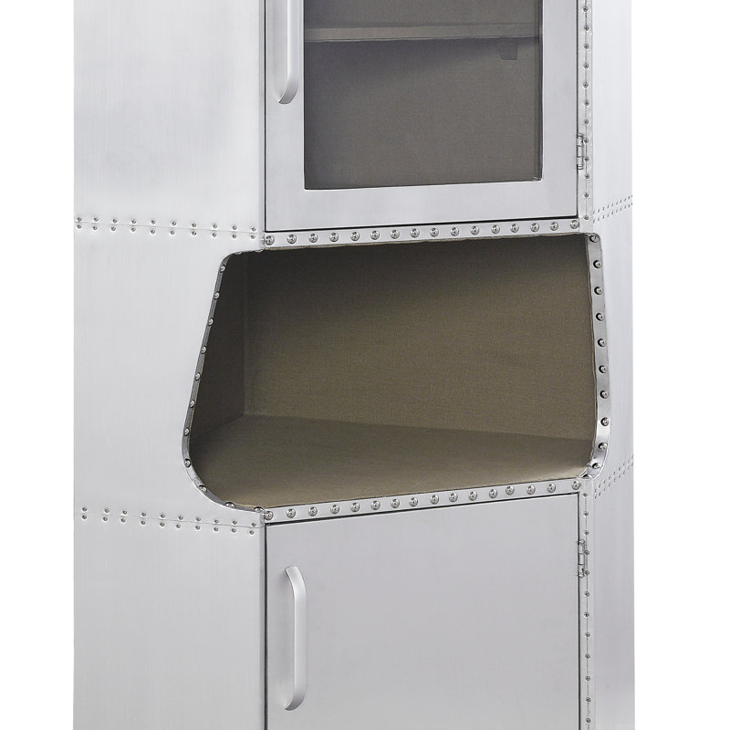 Armoire en aluminium 2 portes avec 1 tablette