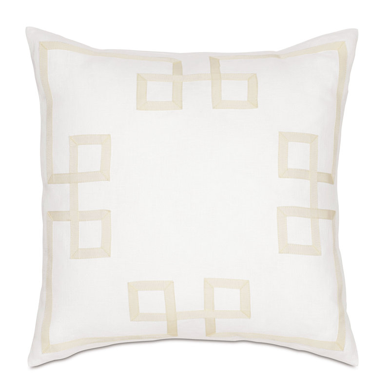 Housse et insert de coussin décoratif en lin Resort, Coquillage