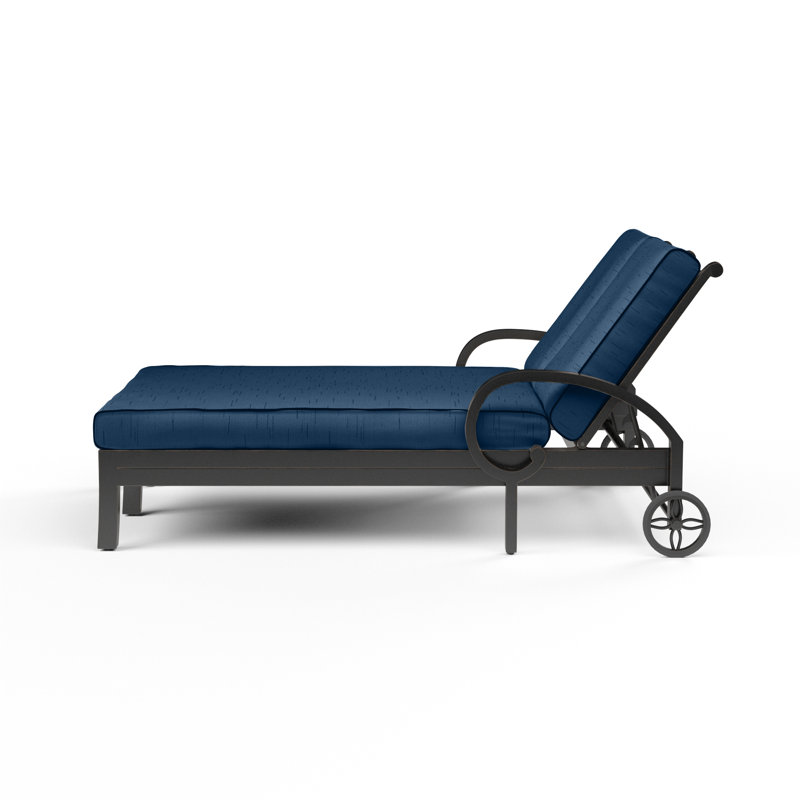 Monterey Outdoor Metal Double Chaise Lounge, Spectrum Indigo Sunbrella®