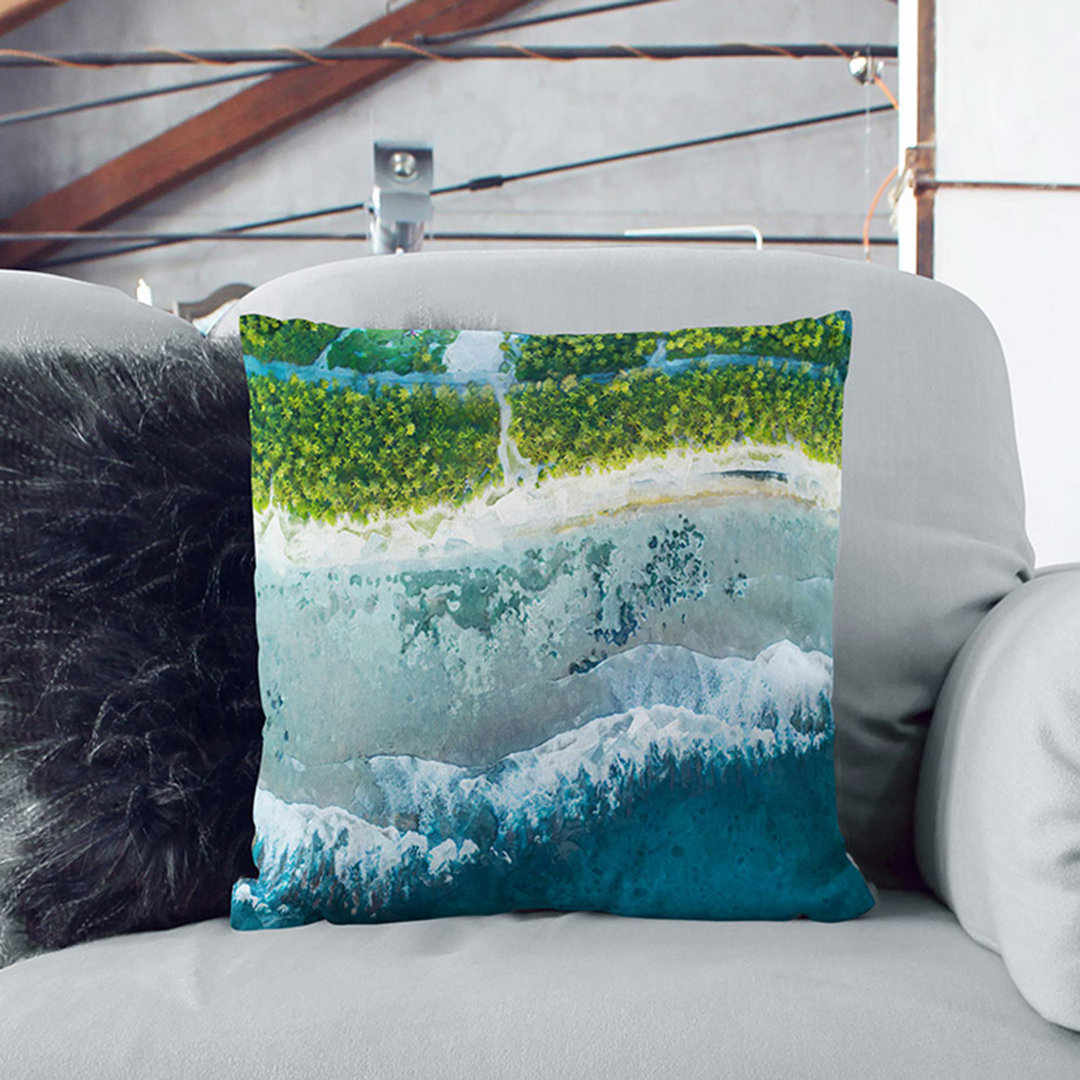 Over the Maldives Cushion with Filling