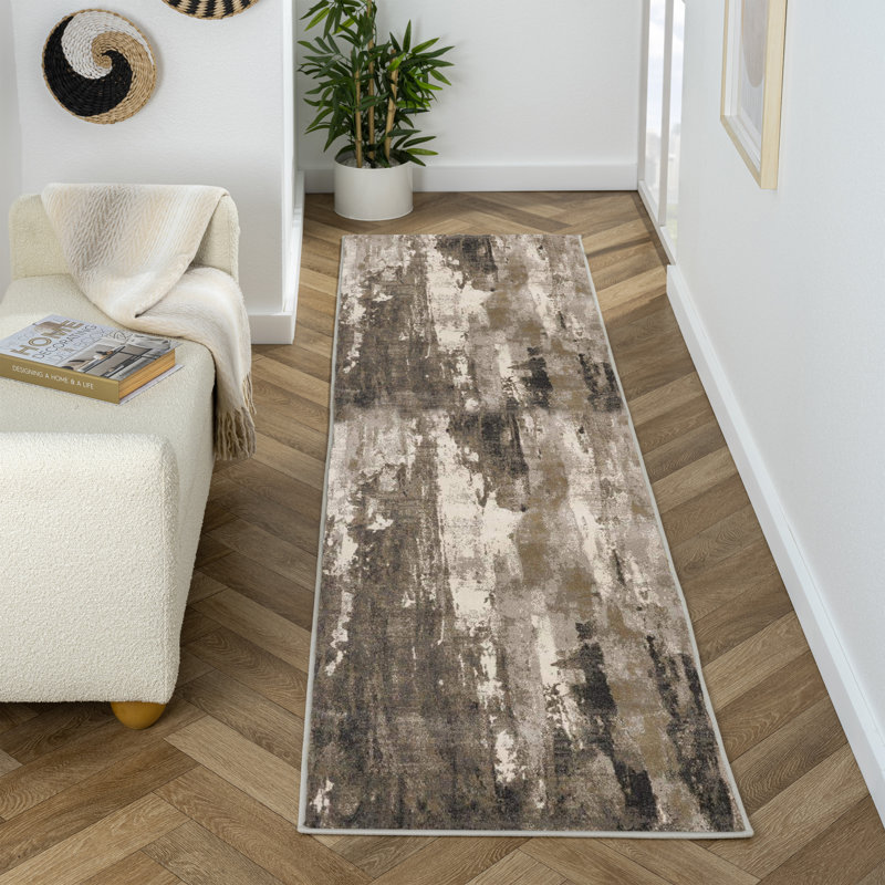 Semahat Abstract Indoor Rug, Runner 2' x 7'