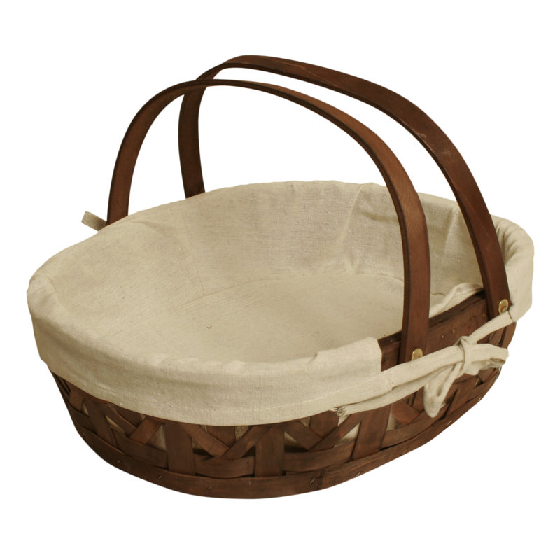Panier en bois massif, H 3 po x l 12 po x P 8,5 po