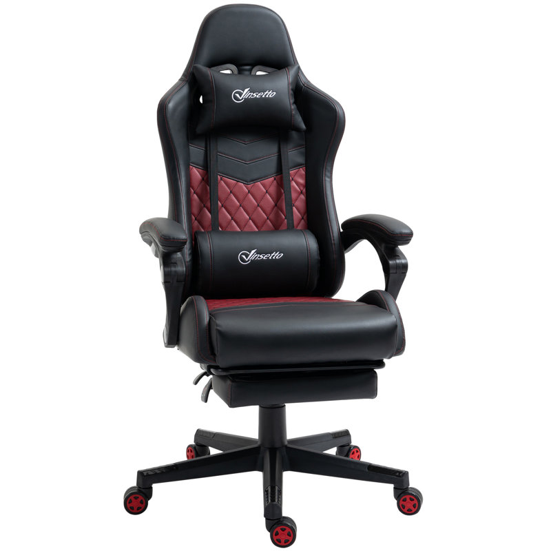 Fauteuil inclinable pivotant à haut dossier avec repose-pieds Vinsetto