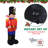 Christmas Inflatable Nutcracker Toy Soldier With Candy Cane, Outdoor Blow-Up Yard Decoration With LED Lights Display