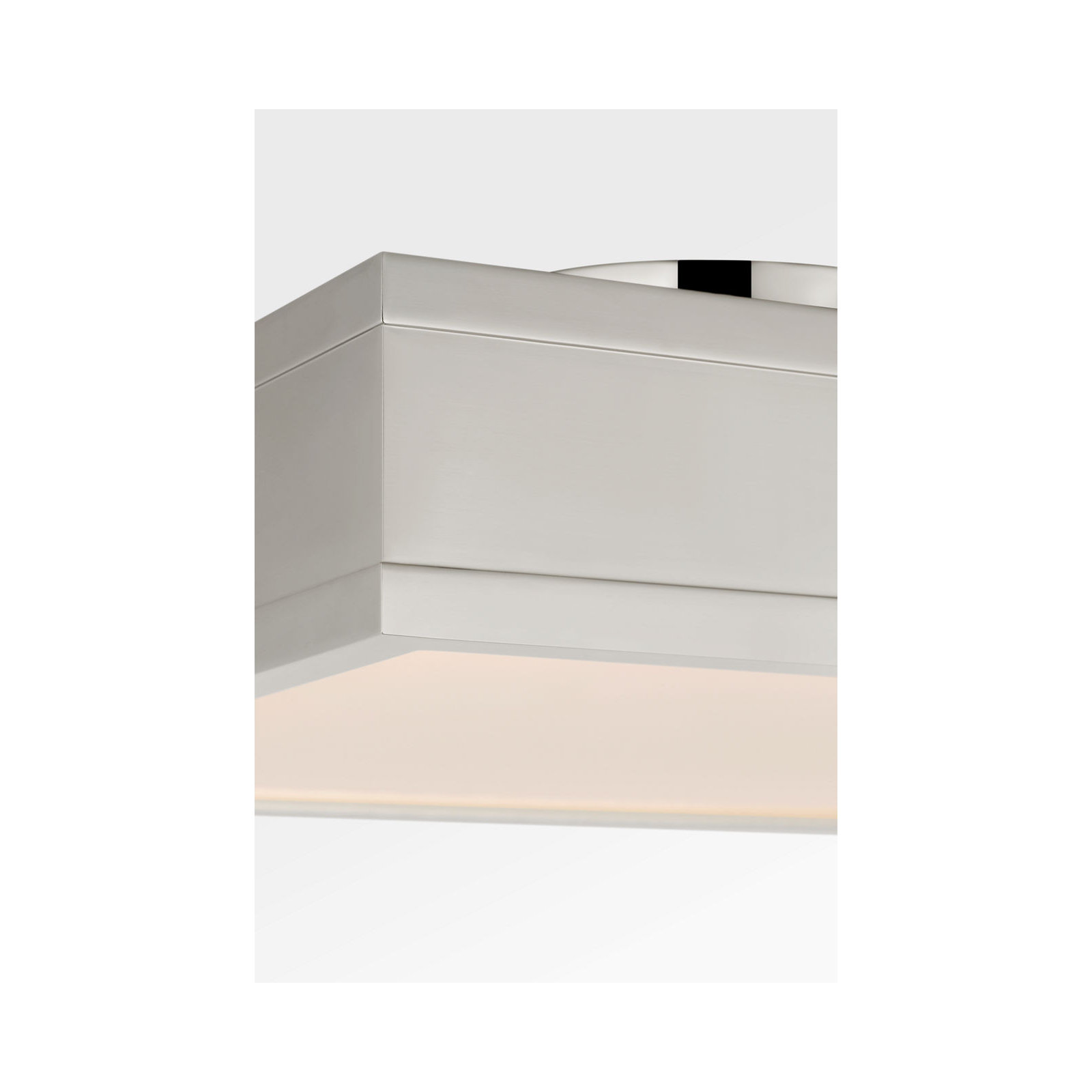 Radcliff Square Semi Flush, Polished Nickel, 4" H x 12" W x 12" D