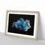 Blue Siamese Fighting Fish in Abstract - Picture Frame Graphic Art Print-55679492-55679488