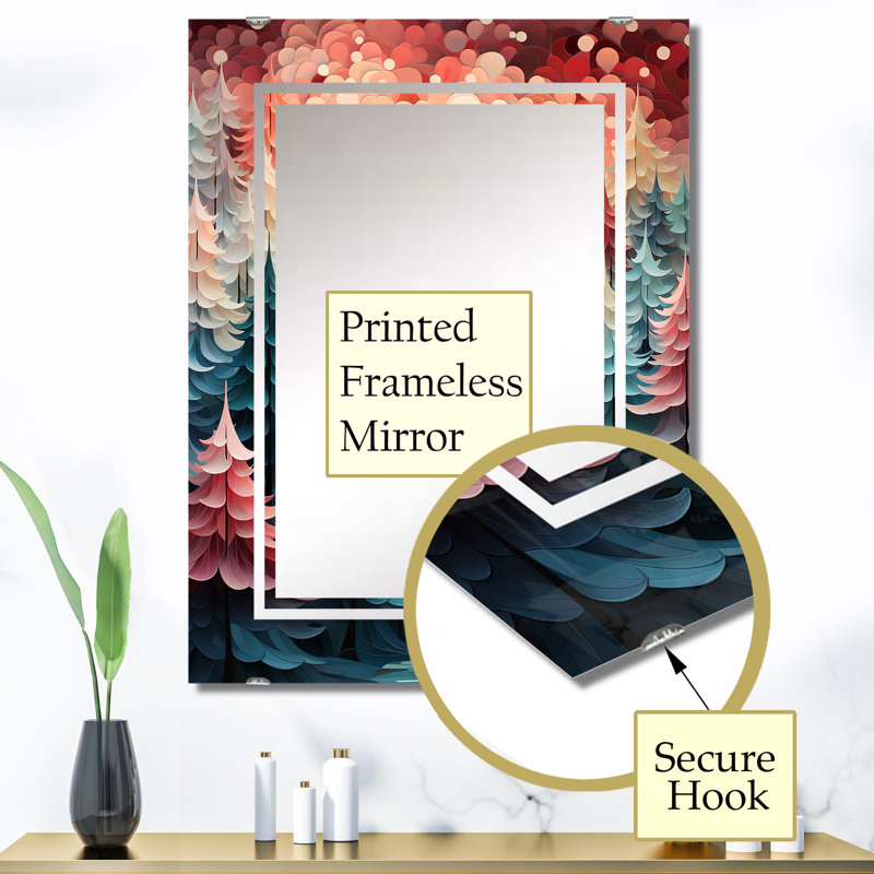 Dala - Miroir mural décoratif pin d'arbre MIR141376, 40 po x 30 po