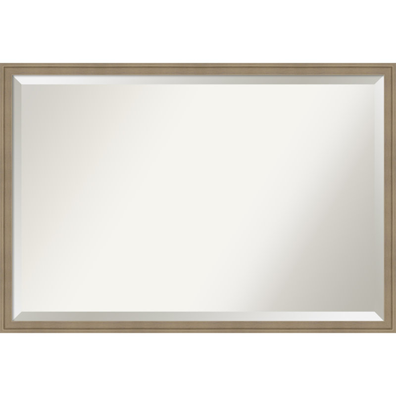 Miroir mural Florence, Rectangle, Brun clair, 25,75 po x 37,75 po