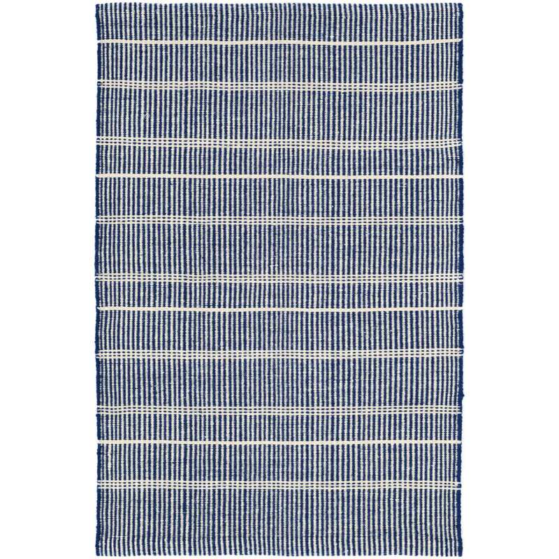 Samson Navy Handwoven Indoor/Outdoor Rug, Rectangle 2' x 3'