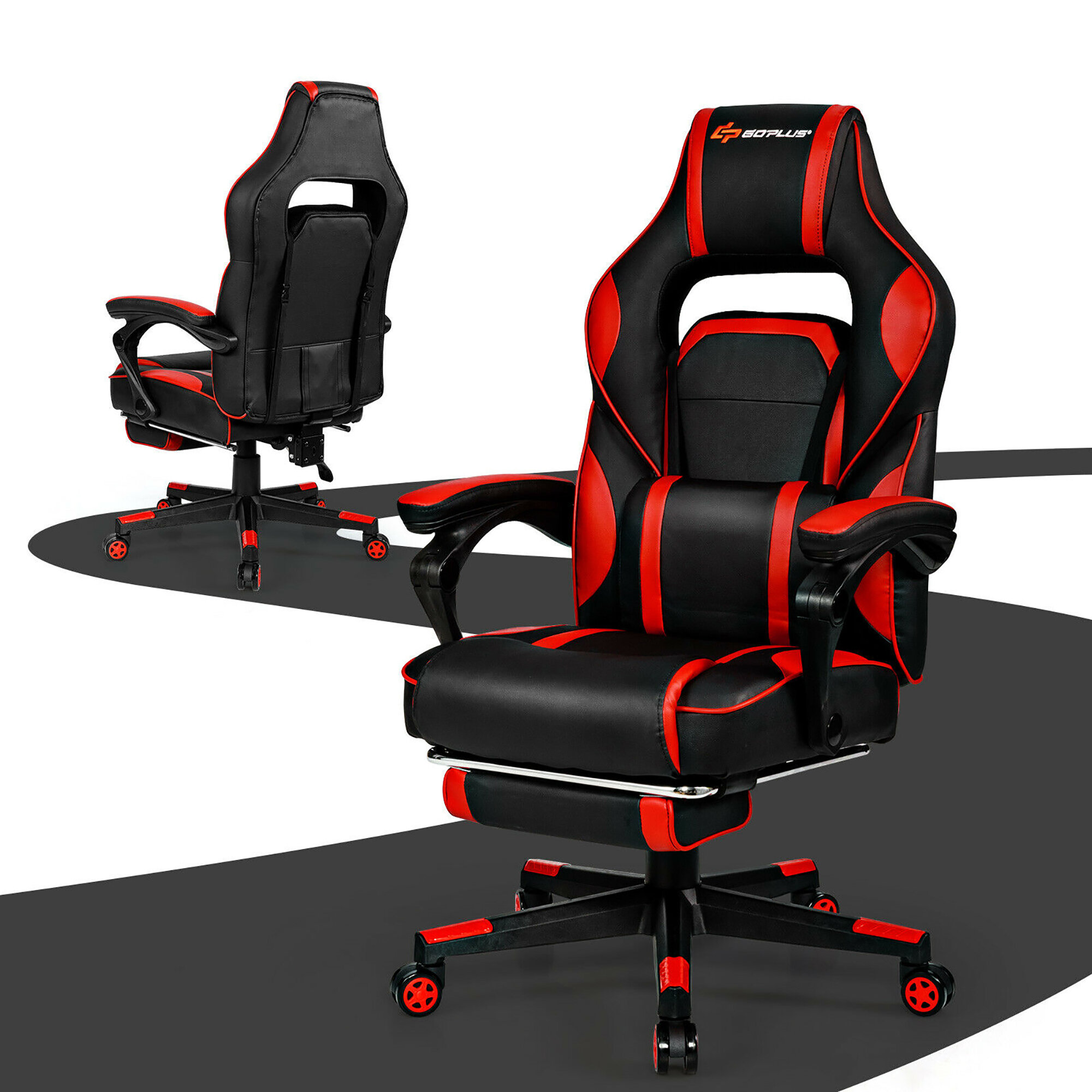 Bossin Gaming Chairs with Footrest,2022 Leather Game Chair for