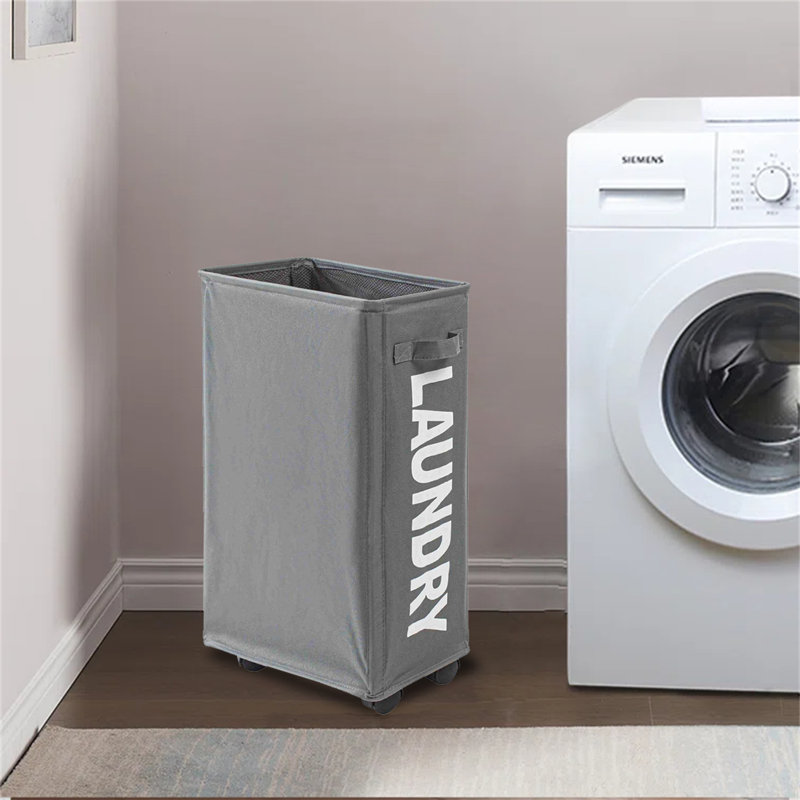 Panier à linge pliable, Gris foncé