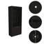 Armoire de bar rectangulaire noire à 5 tablettes Wengue