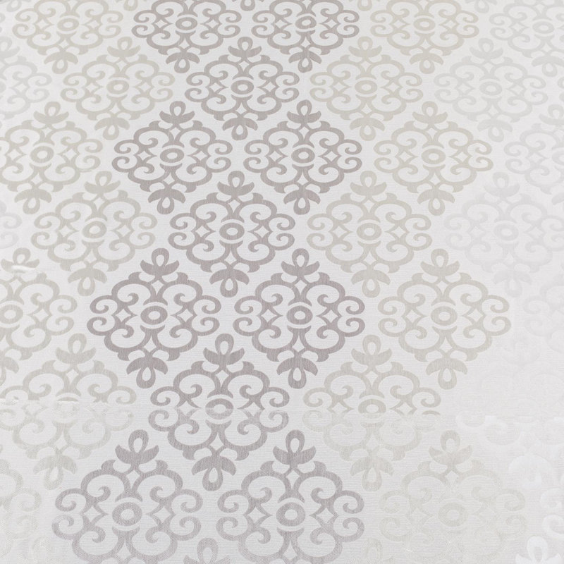 Zaniyah Polyester Damask Bedspread, Silver, 235 x 270 cm