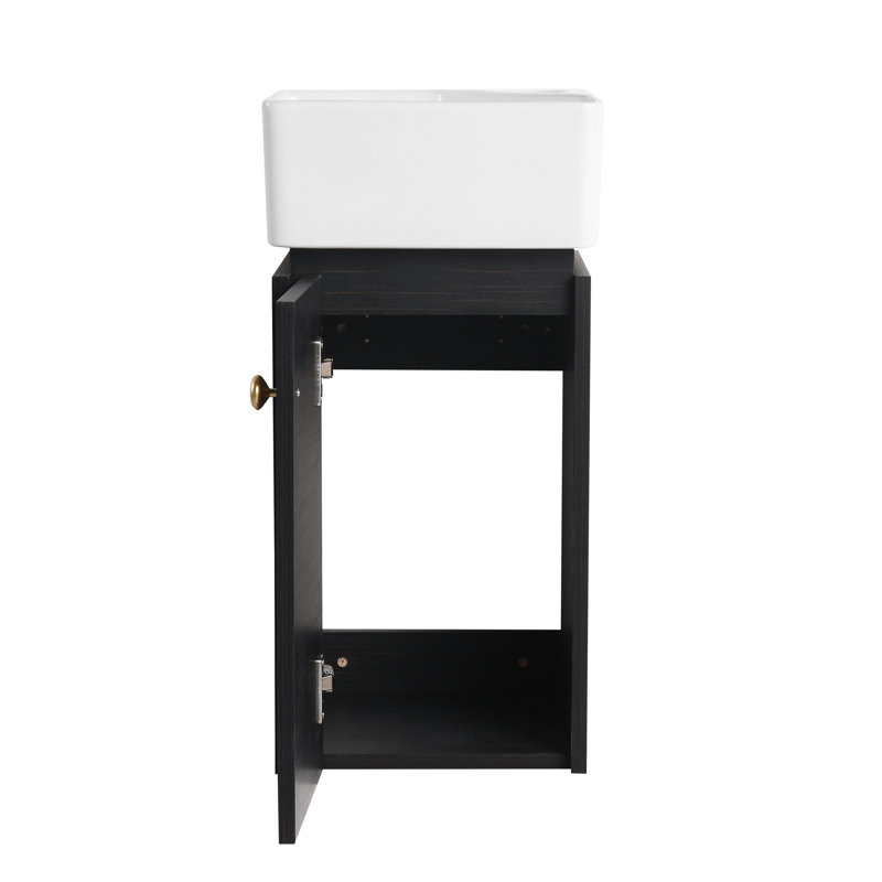 Meuble-lavabo mural 12 po avec lavabo en céramique Topcraft