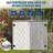 Heavy Duty Resin Outdoor Storage Cabinet 34 Cu Ft Weatherproof Waterproof Organizer for Patio Deck Garden Tools Sofa Cushions Lawn Mower Garbage Cans