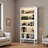 Bookcase With Adjustable Led Lights, 5 Tier Wood Bookshelf With Metal Support-1146146618
