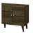 Walnut Tv Stand With Open Storage & Cabinet, For Tvs Up To 50-59 Fashionable Mid-Century Modern Stand, 50-59"