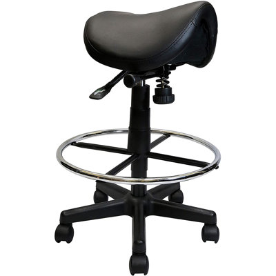 Adjustable Height Ergonomic Lab Stool with Wheels