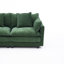 Canapé 3 places avec repose-pieds de rangement de couleur verte pour salon, chambre à coucher, chambre compacte, canapé modulaire rembourré, banc en L avec repose-pieds