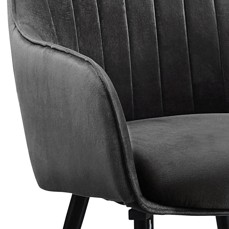 Ensemble de 2 chaises avec accoudoirs Issleib, Gris foncé