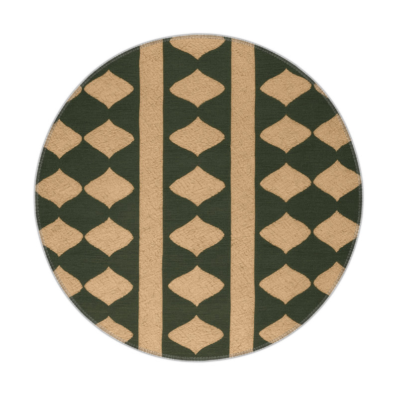 Tapis vert intérieur et extérieur Trellis, Rond 5 pi