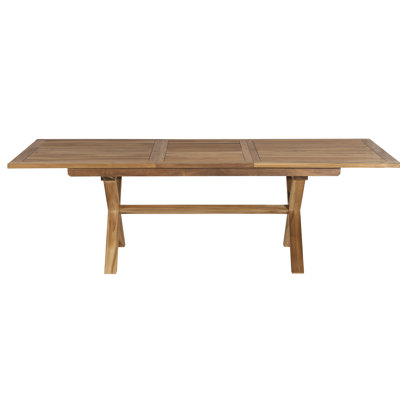 Xiao Rectangular Teak Solid Wood Extendable Outdoor Dining Table - 180 cm W 100 cm D