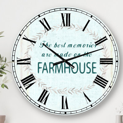 Farmhouse Florals XV - Horloge murale Farmhouse