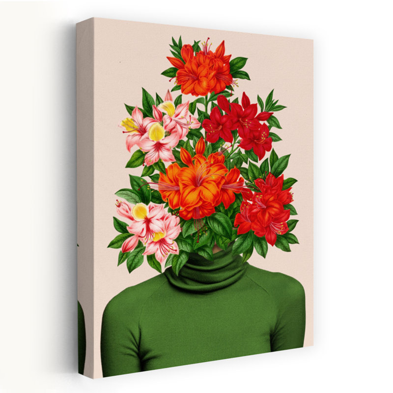 Art contemporain sur toile Azalea, H 24 po x l 16 po
