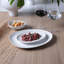 Nouvelle assiette plate en grès céramique blanche de 12,2 po New - allant au four à micro-ondes, au four et au lave-vaisselle, par Porto Brasil