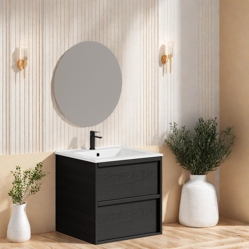 Meuble-lavabo moderne (doit inclure le meuble-lavabo et le lavabo) avec rangement