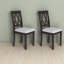 Ensemble de 2 chaises de salle à manger, chaises d'appoint en bois d'hévéa, dossier en X moderne pour la cuisine-42635805